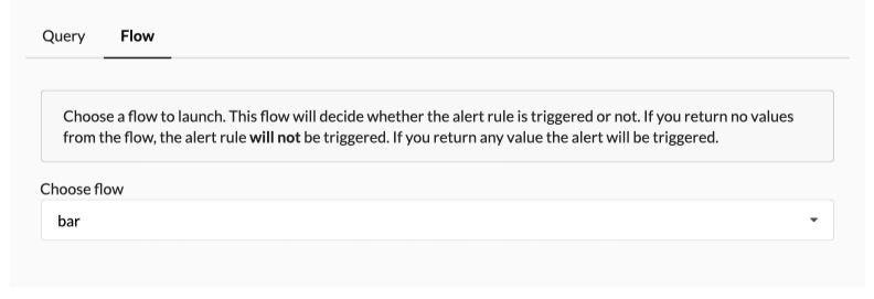 Setting a condition as flow to be run