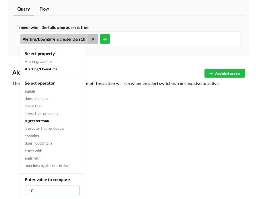 Setting a condition as a query