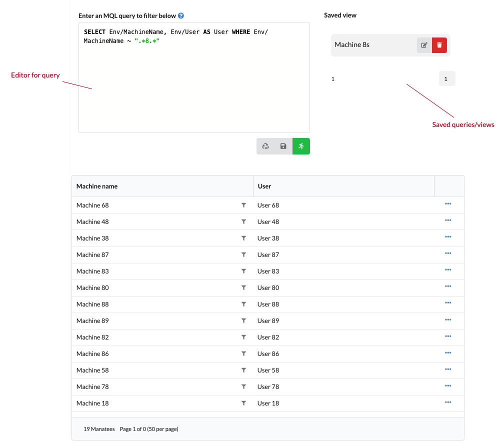 The advanced query interface