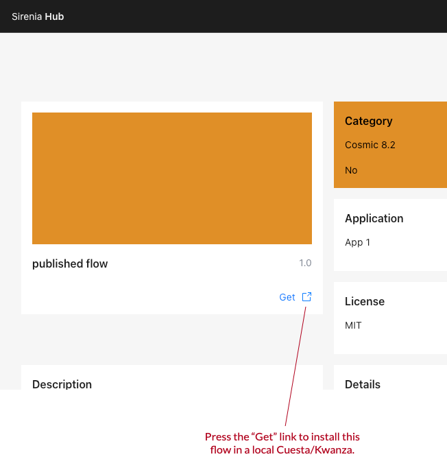 Install publication with link from hub