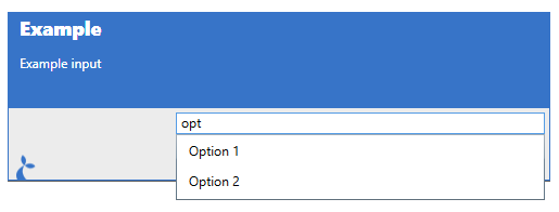 Example of a simple typeahead input