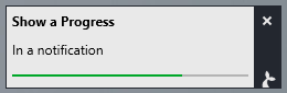 A progress can also be used notifications